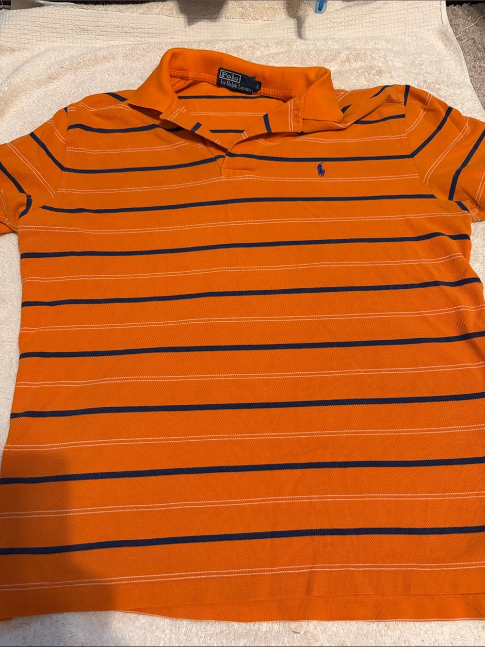 Polo by Ralph Lauren Orange Striped Polo Shirt